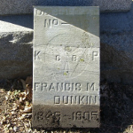 Francis M. Dunkin's gravestone